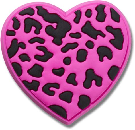 Purple Cheetah Print Heart Jibbitz™ Charms Crocs