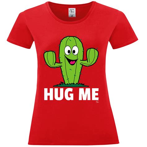 1tee Womens Hug Me Cactus T Shirt Ebay