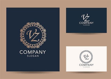 Premium Vector Modern Monogram Initial Letter Vz Logo Design Template