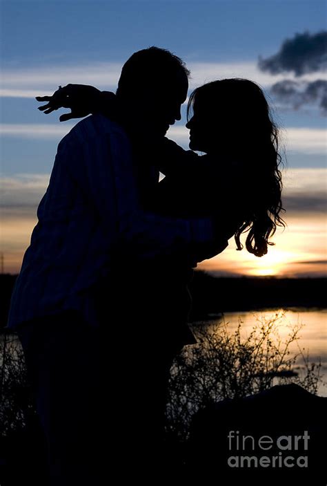 Silhouette Of Romantic Couple Photograph By Cindy Singleton Fine Art