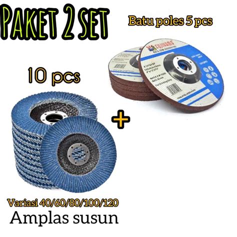 Paket Amplas Susun Dan Batu Poles Amplas Susun Pcs Grit