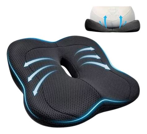 Cojin Asiento Ortopedico De Memory Foam Y Gel Ciatica Coxis Mercadolibre