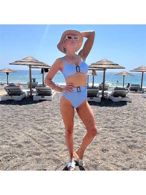 Blue Halter Ribbed Buckle Adjustable Strap High Waist Bikini Set Walkonbeach