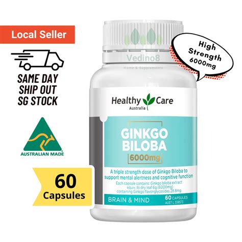 Healthy Care Ginkgo Biloba Brain Mg Caps Mg Capsules