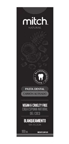 Pasta Dental Mitch Premium Carb N Activado Ml Sin Fl Or Mercadolibre