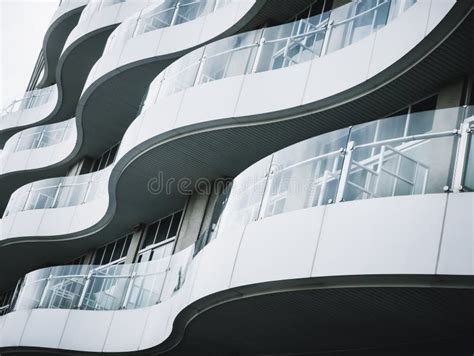 Detalle De La Arquitectura Edificio Moderno Diseño De La Terraza De