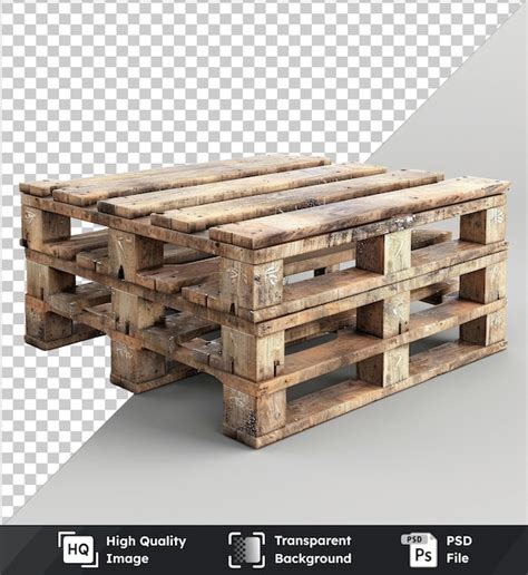 Premium PSD Transparent Object Cardboard Boxes Mockup Wooden Pallet