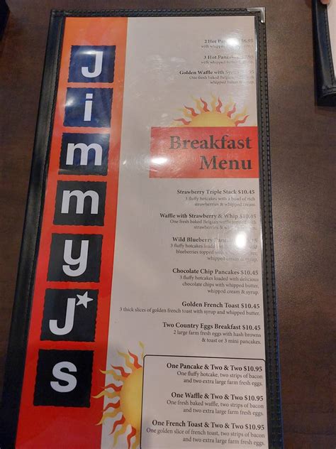 Menu at Jimmy J'S Grill restaurant, Chilliwack