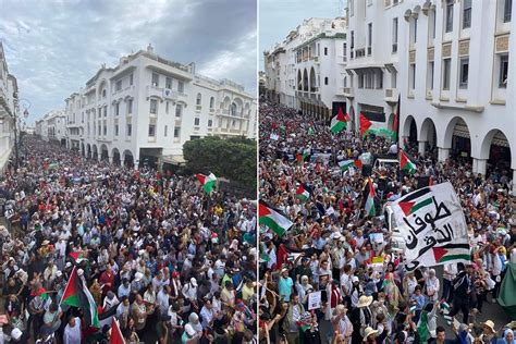 مسيرة حاشدة بالرباط دعما لغزة أخبار الجزيرة نت