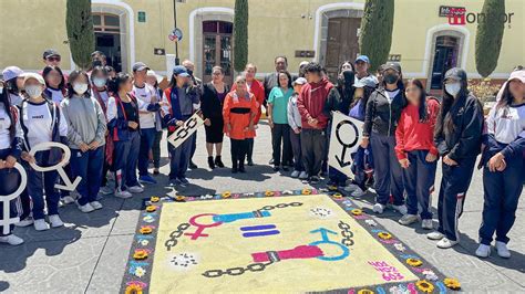 Con El Arte Ef Mero Estudiantes De Huamantla Se Expresan Por La