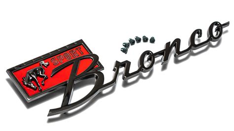 Black Chrome Bronco Sport Fender Emblem