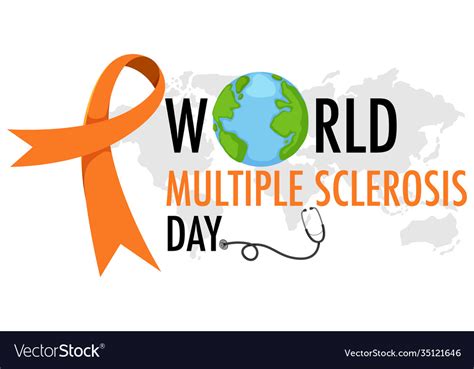 World Multiple Sclerosis Day Logo Or Banner Vector Image