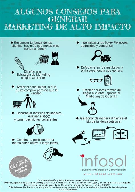 Consejos Para General Marketing De Alto Impacto Infografia Infographic Marketing Tics Y