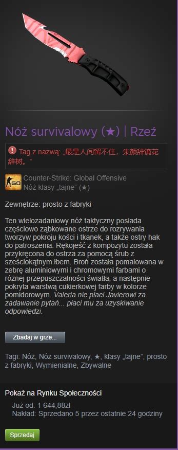 kosa csgo nóż survivalowy rzeź 13152284105 oficjalne archiwum Allegro