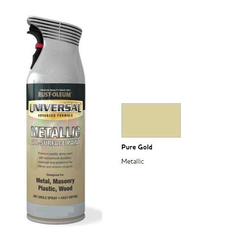 Rust Oleum Universal All Surface Spray Paint Metallic Pure Gold Ml