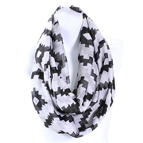 Accessory Necessary Lightweight Big Chevron Zigzag Square Print Infinity Scarf Snood Loop