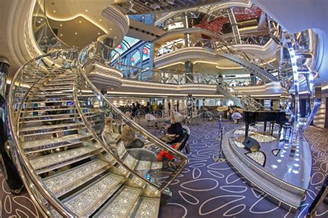 Inside Cruise Ship MSC Grandiosa Editorial Photo - Image of crystal ...