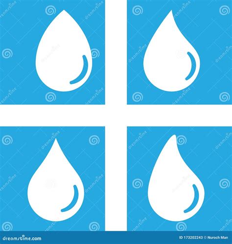 Tropfen Wasser Logo Und Symbol Vorlage Vektor Abbildung Illustration