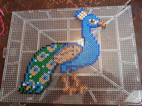 Peacock Perler Bead Creation By Birdgoddess123 On Deviantart