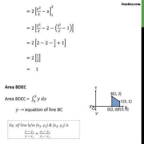 Example Using Integration Find Area Bounded By Triangle