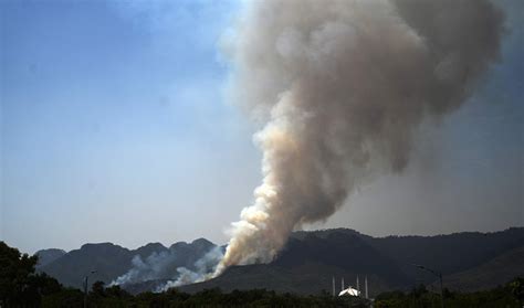 Forest Fires In Islamabads Margalla Hills Caused By ‘mischief