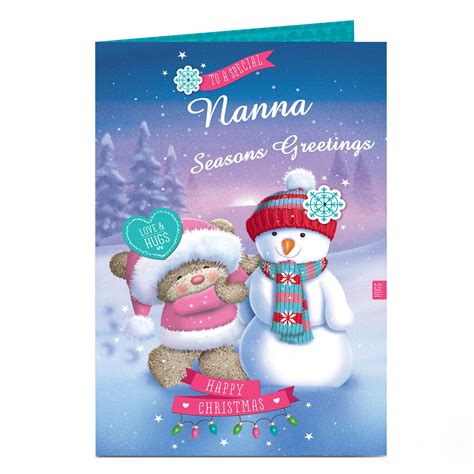 Buy Personalised Hugs Christmas Card Special Snowman Nanna For Gbp 1 79 Card Factory Uk