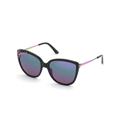 Guess Gu C Shiny Black Sunglasses Woman