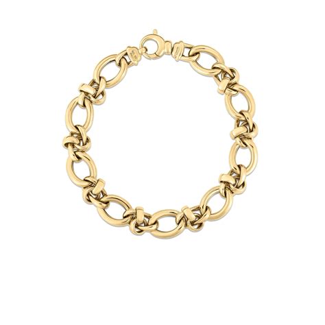 18k Designer Gold Alternating Ridged And Fluted Square Link 18 Inch Chain Roberto Coin North