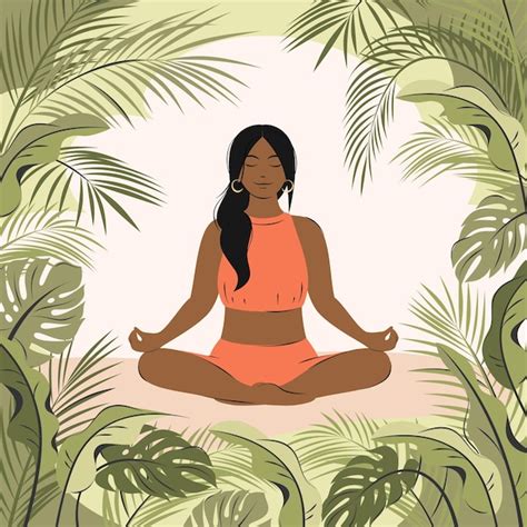 Mulher meditando sentada em lótus na natureza yoga meditação relaxa