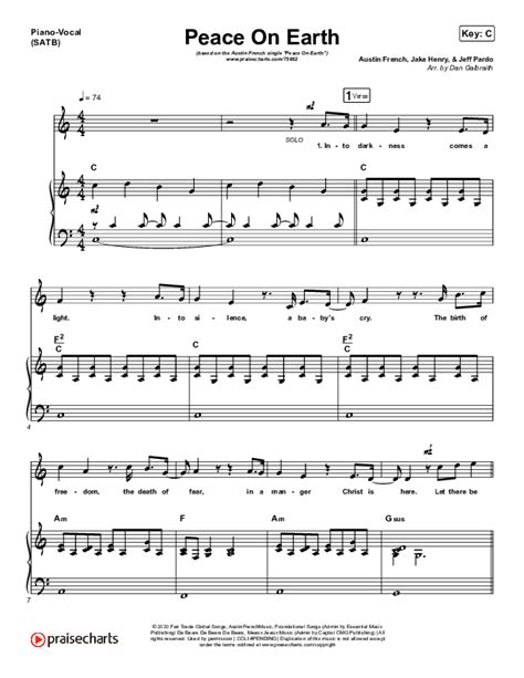 Peace On Earth Sheet Music Pdf Austin French Praisecharts