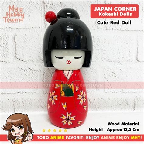 Jual Pajangan Patung Boneka Jepang Geisha Kimono Kayu Kokeshi Si