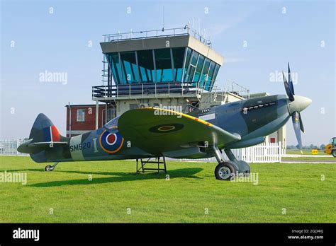 Supermarine Spitfire Mk Ix Sm G Ilda At Leeds East Airport For