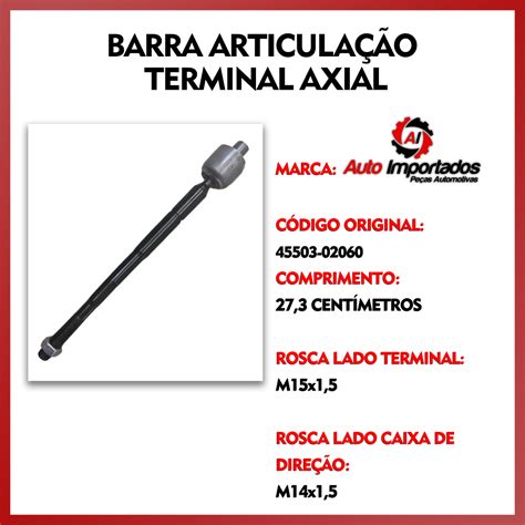 Par Barra Bra O Terminal Articula O Dire O Axial Dianteira Toyota