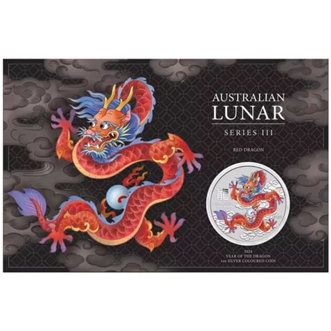 Australian Lunar Series Iii Year Of The Dragon Oz Silver Red