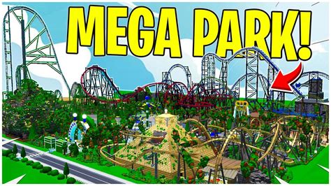 This Theme Park Tycoon Mega Park Is Insane Youtube