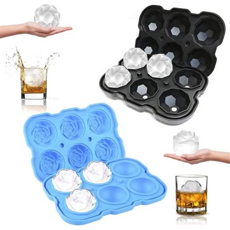 Bac A Glacon Pi Ces Moule Gla Ons En Silicone Ice Cube Tray Large