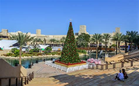 Christmas Tree On Square In Dubai Uae Editorial Image Image Of