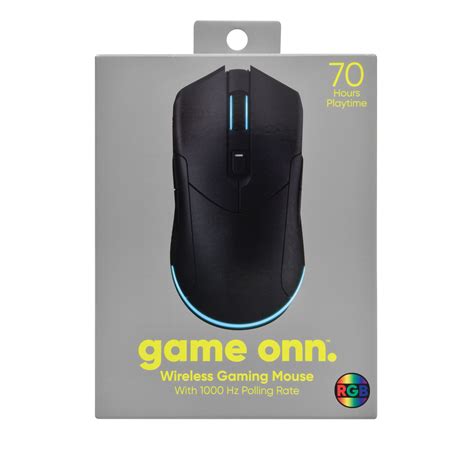 onn. Rechargable Wireless Gaming Mouse w/ LED Lighting, 8 Programmable ...