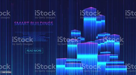 Smart Building Concept Design For City Illustration Stock Illustration