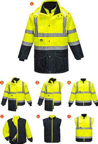 Parka haute visibilité 7 en 1 traffic contrast jaune marine s426 4xl