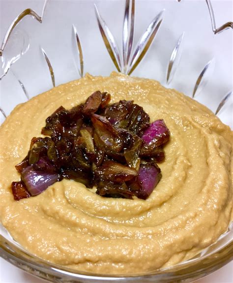 Balsamic Caramelized Onion Hummus Vegan Midnight Munchies And More