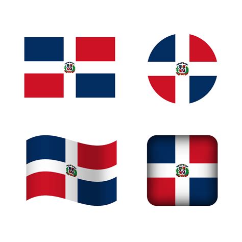 Vector Dominican Republic National Flag Icons Set 34324452 Vector Art at Vecteezy