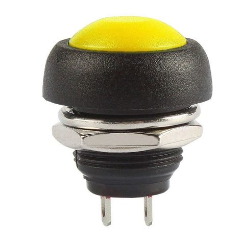 12mm Momentary Push Button Yellow