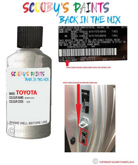 Paint For Toyota Silver Co C Auris Avensis Verso Camry Carina Celica