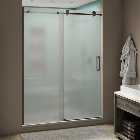 Aston Coraline Xl 52 56 X 80 Frameless Sliding Shower Door With