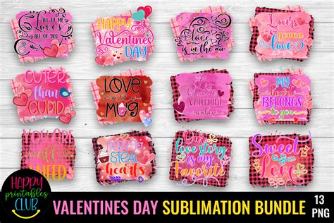 Valentines Day Sublimation Bundle Graphic By Happy Printables Club