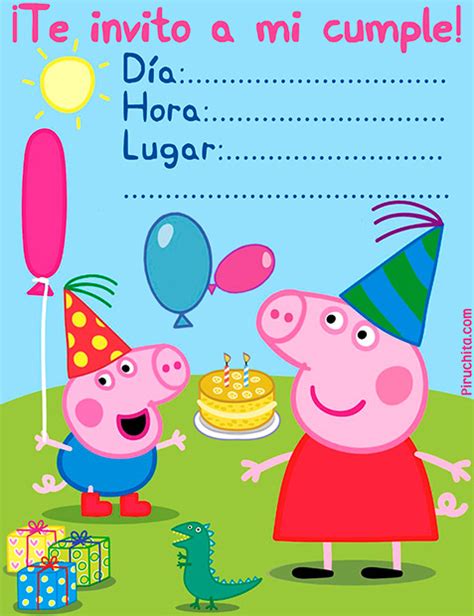 Invitaci N De Cumplea Os De Peppa Pig Gratis