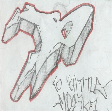 New Grafity Art Image: Sketches Graffiti Alphabet B