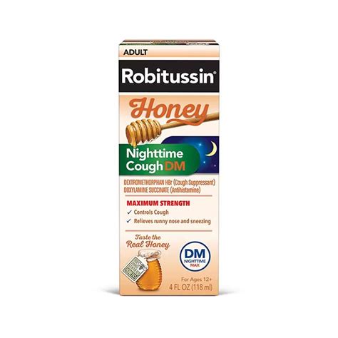 Robitussin Honey Nighttime Cough DM, 118ml – Bermuda Leading Online ...