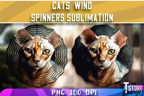 Cats Wind Spinners Sublimation Png Graphic By The T Store Design